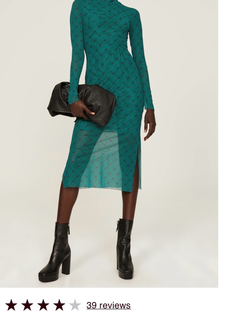 Baum und Pferdgarton Long Sleeve Emerald Mesh Midi Dress